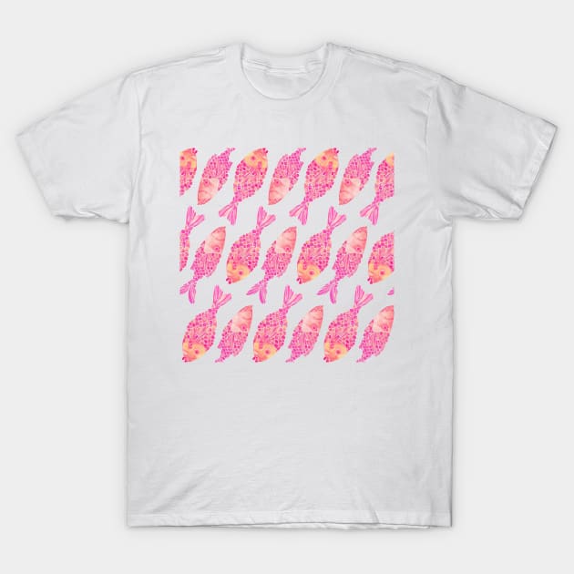 indonesian fish pink ombre T-Shirt by CatCoq